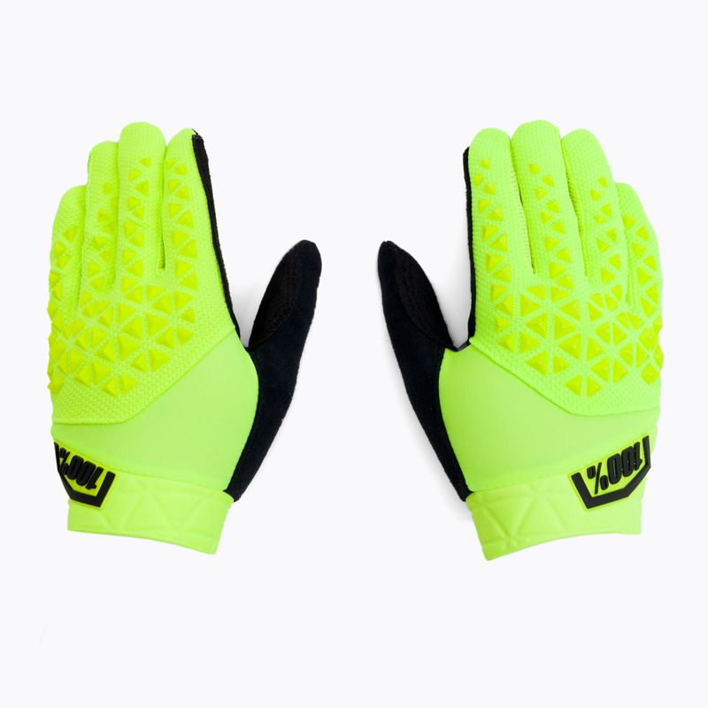 Guanti da ciclismo 100% Geomatic giallo fluorescente 3