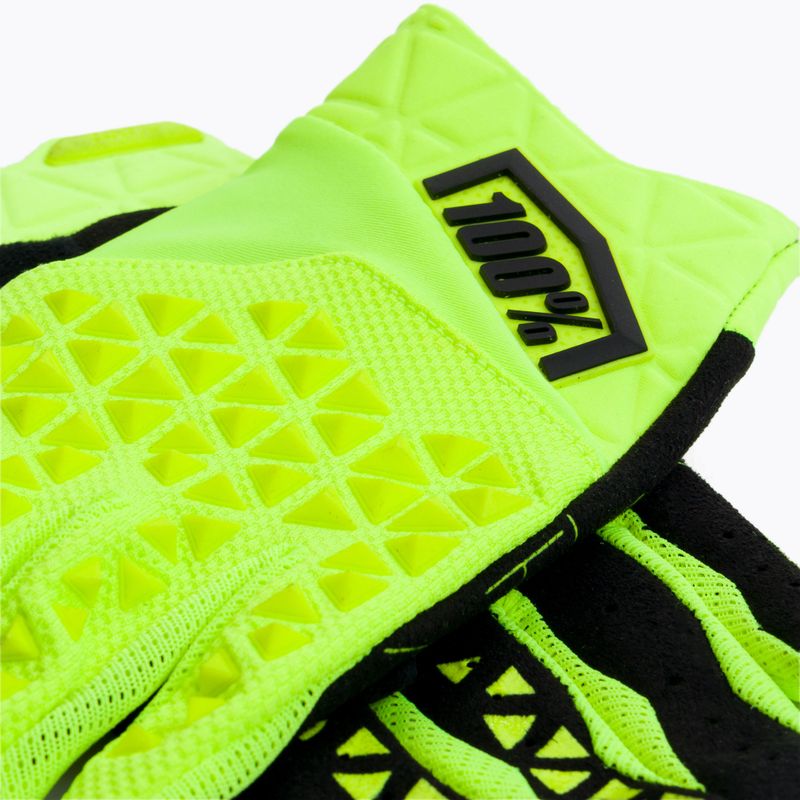 Guanti da ciclismo 100% Geomatic giallo fluorescente 4