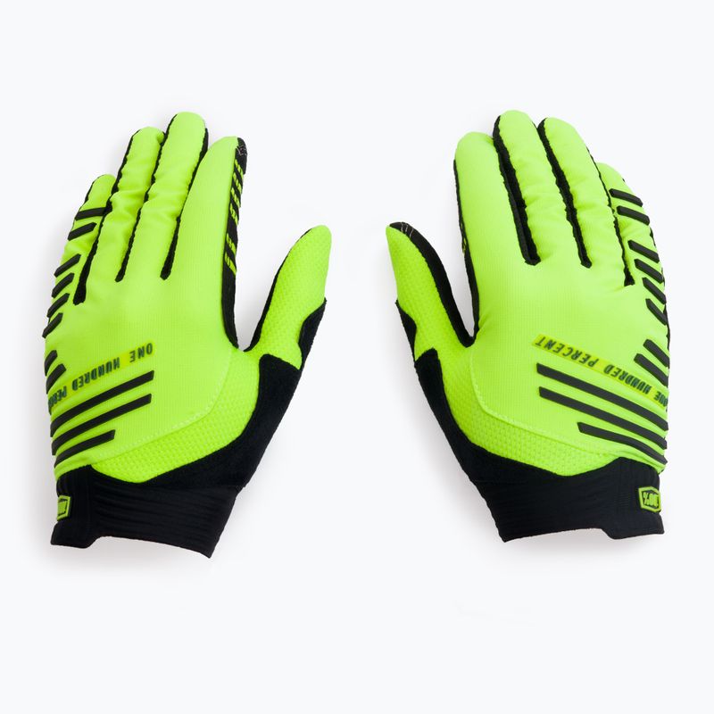 Guanti da ciclismo 100% R-Core giallo fluorescente 2