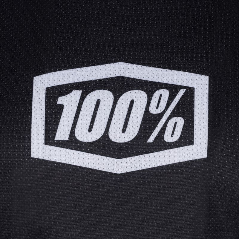 Maglia ciclismo uomo manica lunga 100% R-Core nero bianco 3