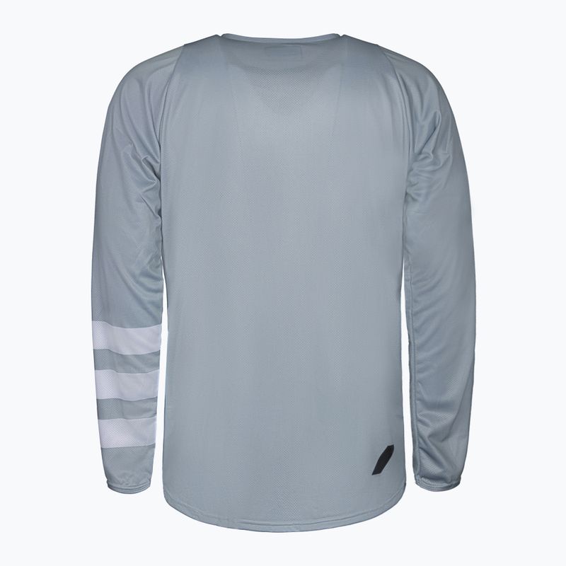 Maglia ciclismo uomo manica lunga 100% R-Core vapor/bianco 2