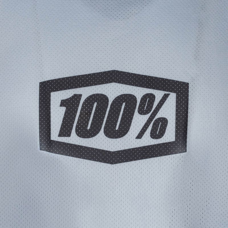 Maglia ciclismo uomo manica lunga 100% R-Core vapor/bianco 3