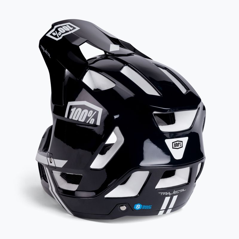 Casco bici 100% Trajecta Casco W Fidlock Integrale nero bianco 3