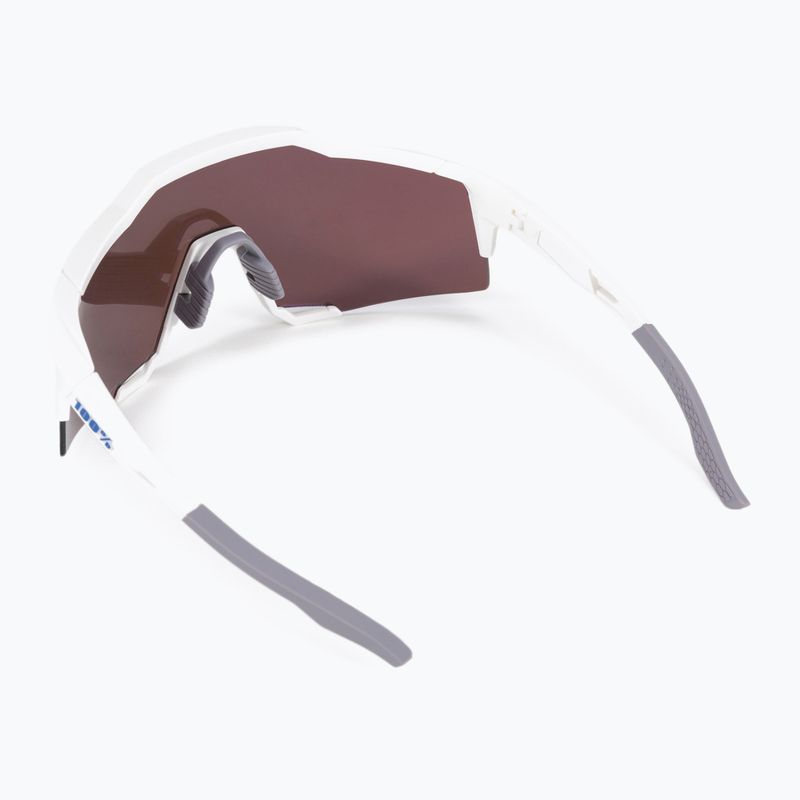 100% Speedcraft Occhiali da sole con lenti a specchio multistrato bianco opaco/blu scuro 2