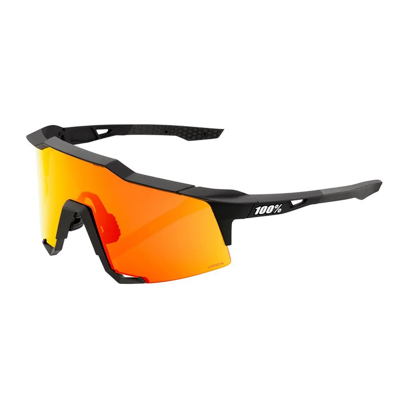 100% Speedcraft Occhiali da sole con lenti a specchio multistrato, tatto morbido nero/rosso iridato 7