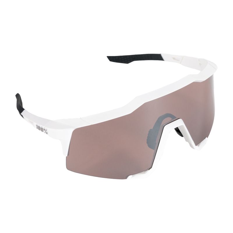 Occhiali da sole 100% Speedcraft con lenti a specchio bianco opaco/argento opaco