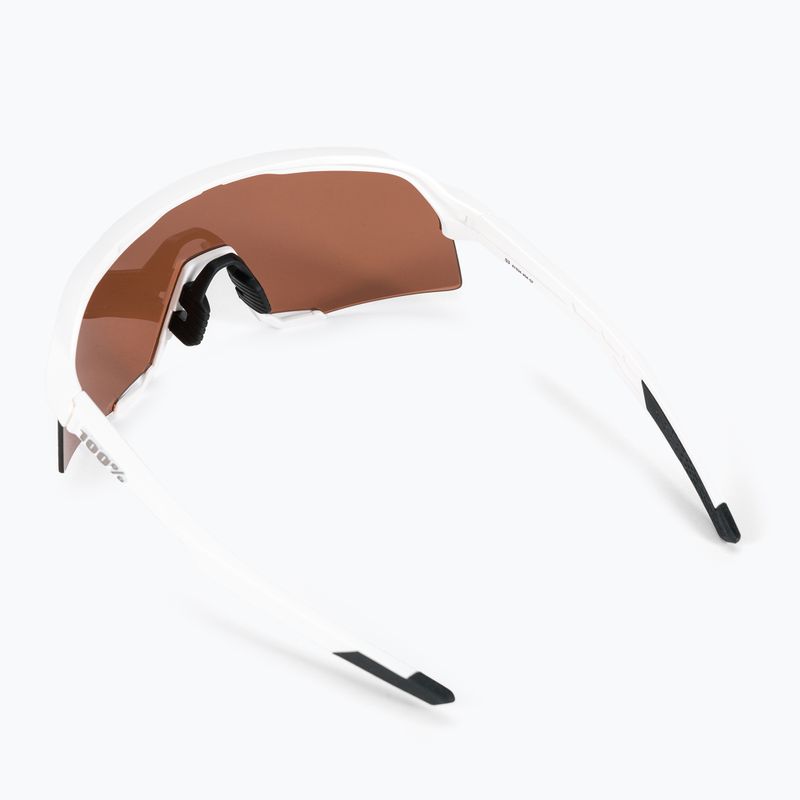 Occhiali da sole 100% lenti a specchio bianco opaco/argento opaco 2