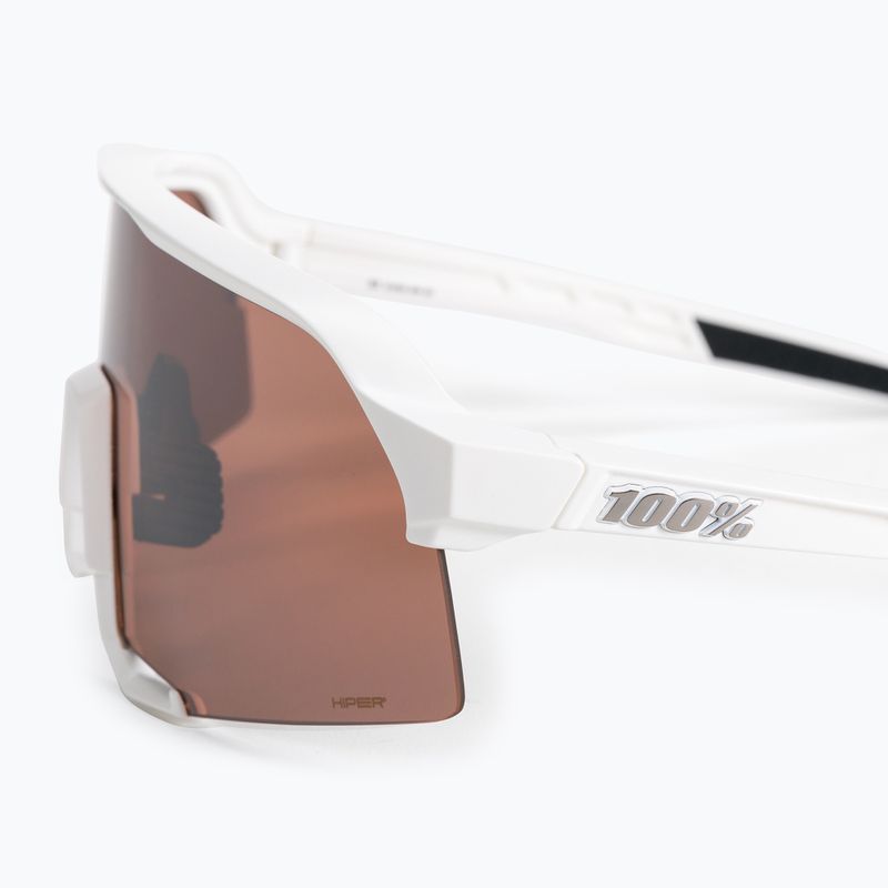 Occhiali da sole 100% lenti a specchio bianco opaco/argento opaco 4