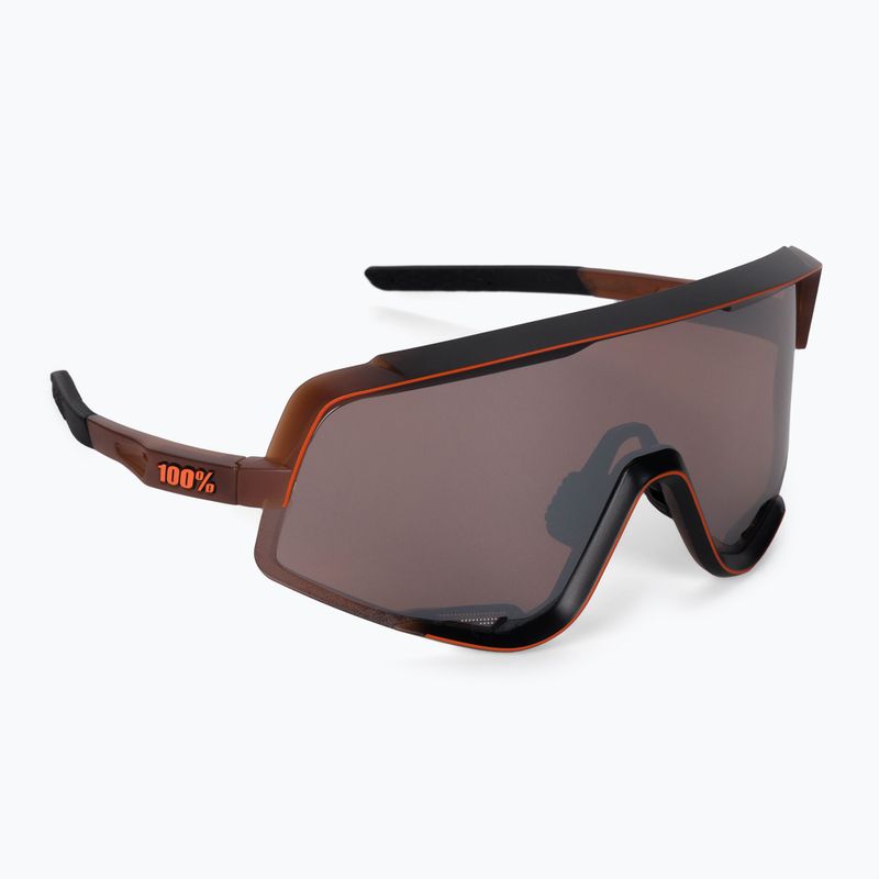 100% Glendale Mirror Lens opaco traslucido marrone sbiadito/argento iper