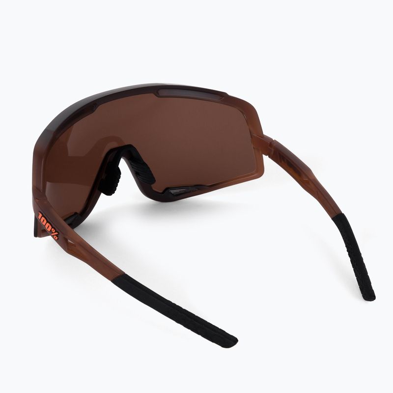 100% Glendale Mirror Lens opaco traslucido marrone sbiadito/argento iper 2