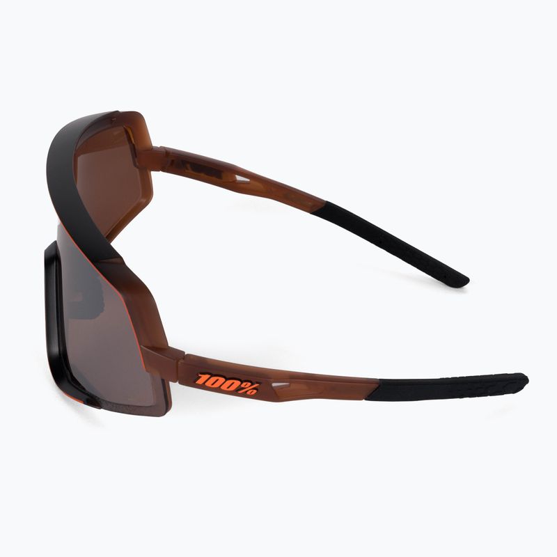 100% Glendale Mirror Lens opaco traslucido marrone sbiadito/argento iper 4
