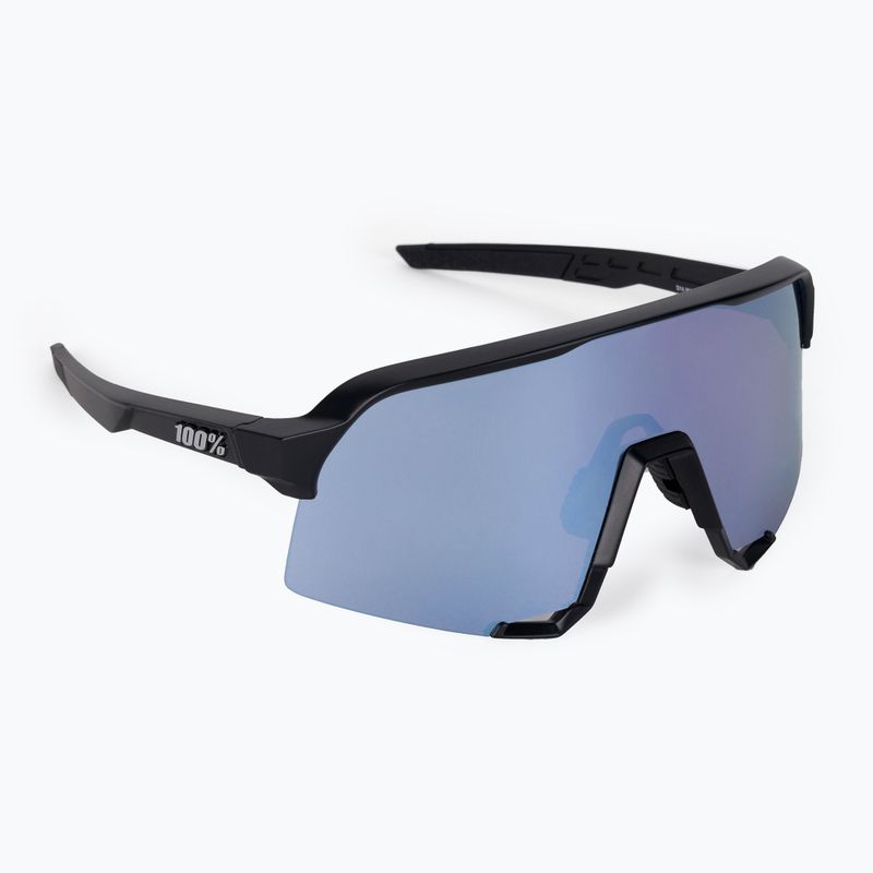 Occhiali da sole 100% lenti a specchio multistrato bianco opaco/blu scuro