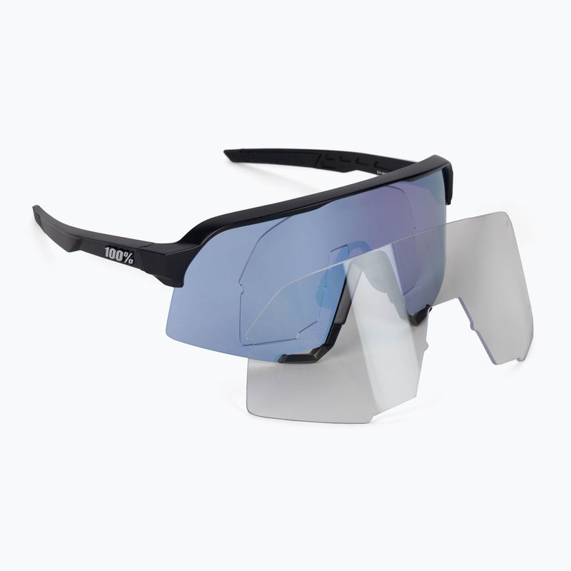 Occhiali da sole 100% lenti a specchio multistrato bianco opaco/blu scuro 6