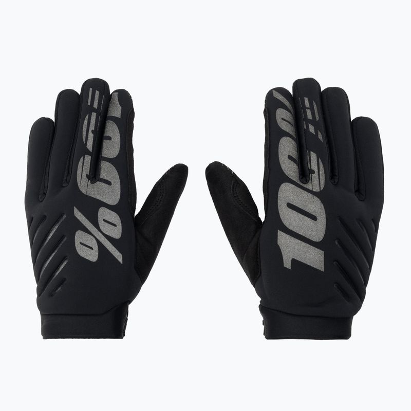 Guanti da ciclismo 100% Brisker nero 3