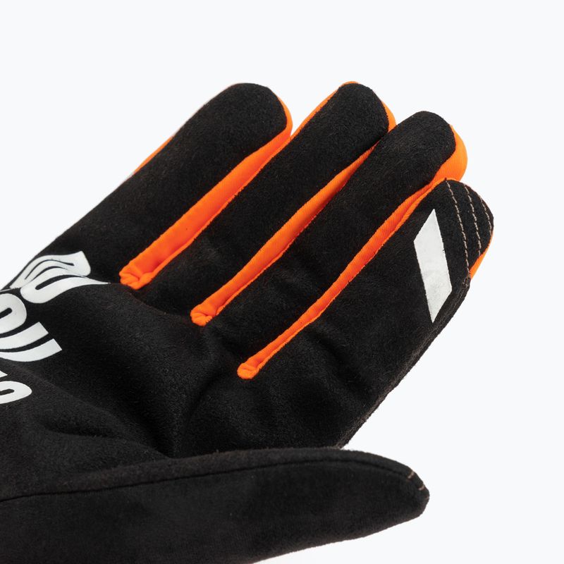 Guanti da ciclismo da uomo 100% Brisker arancio fluo/nero 4