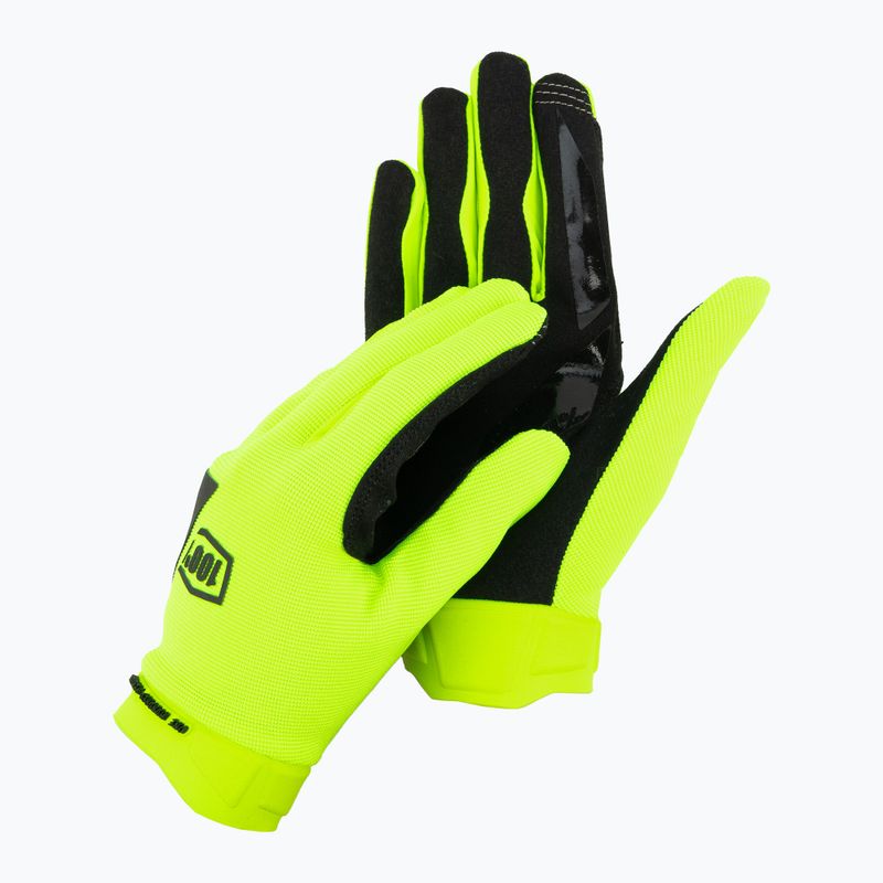 Guanti da ciclismo 100% Ridecamp giallo fluorescente