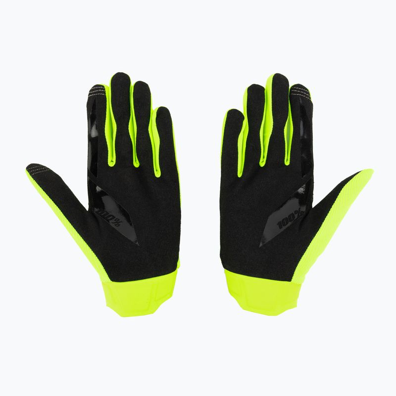 Guanti da ciclismo 100% Ridecamp giallo fluorescente 2