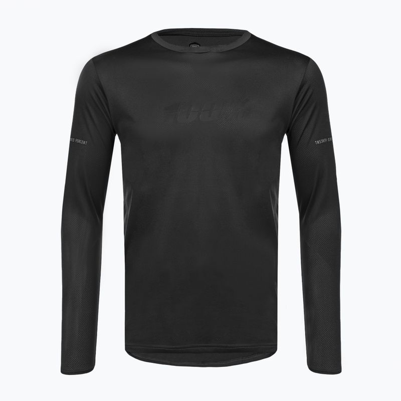 Manica lunga da ciclismo 100% Ridecamp nero/corallo da uomo 3