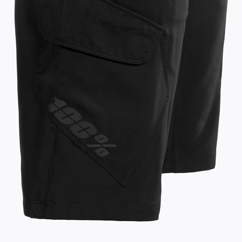 Pantaloncini da ciclismo da uomo 100% Ridecamp nero 3