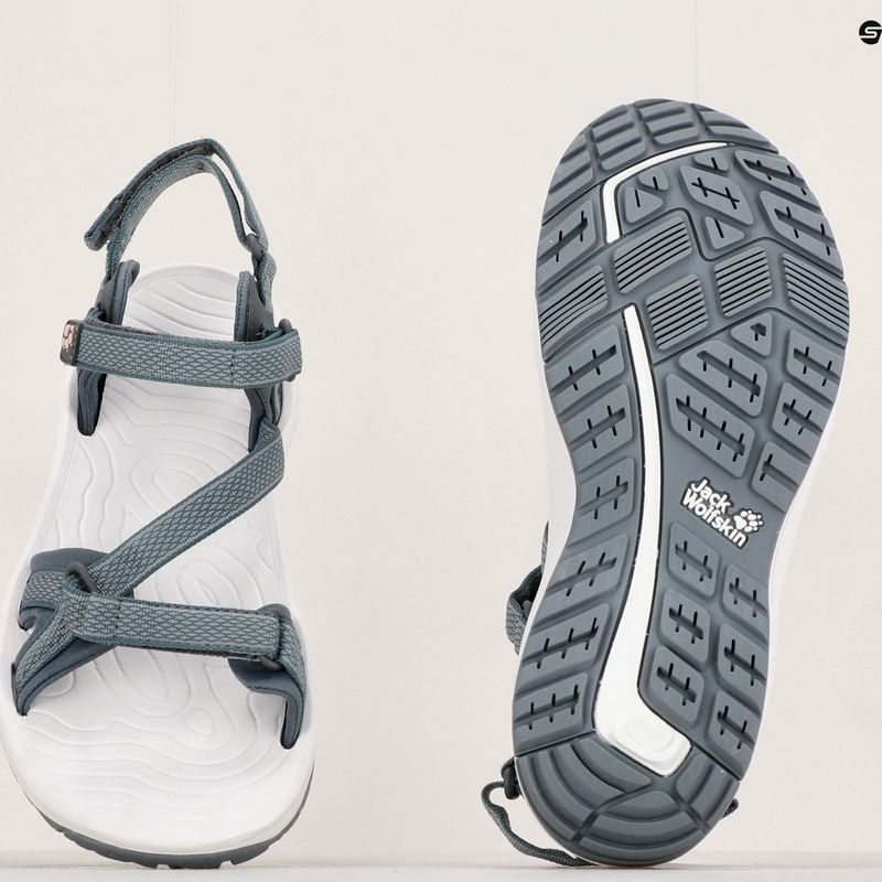 Sandali da trekking Jack Wolfskin Lakewood Ride grigio bluastro/rosa da donna 9