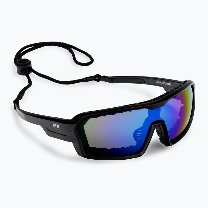 Occhiali da sole Ocean Sunglasses Chameleon nero opaco/blu reale/nero