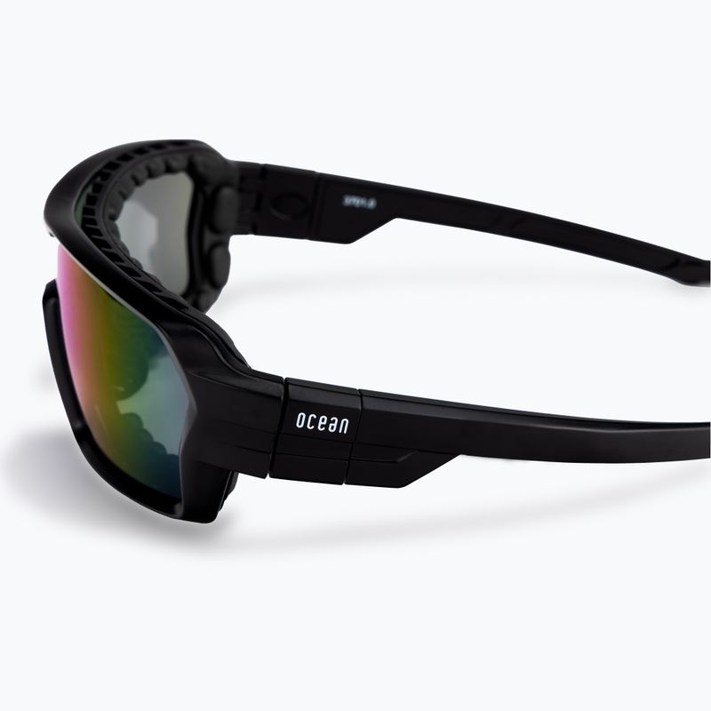 Occhiali da sole Ocean Sunglasses Chameleon nero opaco/blu reale/nero 4