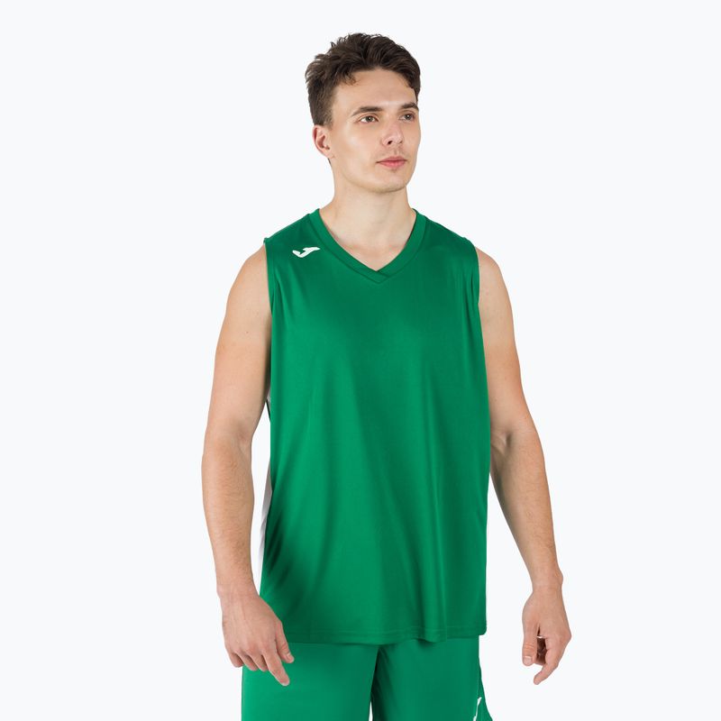 Maglia da basket da uomo Joma Cancha III verde/bianco