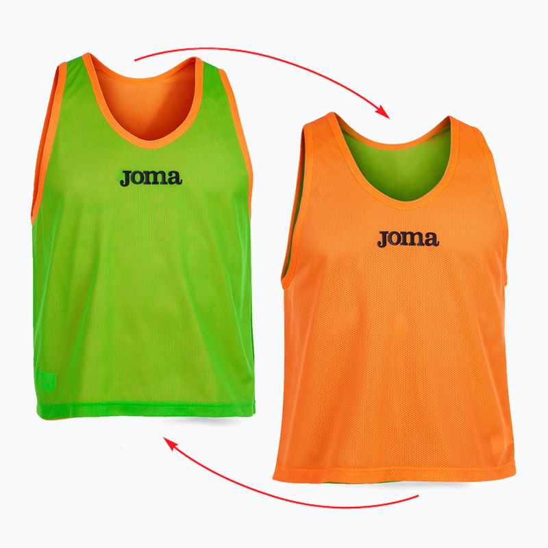 Pettorina da allenamento reversibile Joma arancione fluoro/verde fluoro marcatore di calcio 3