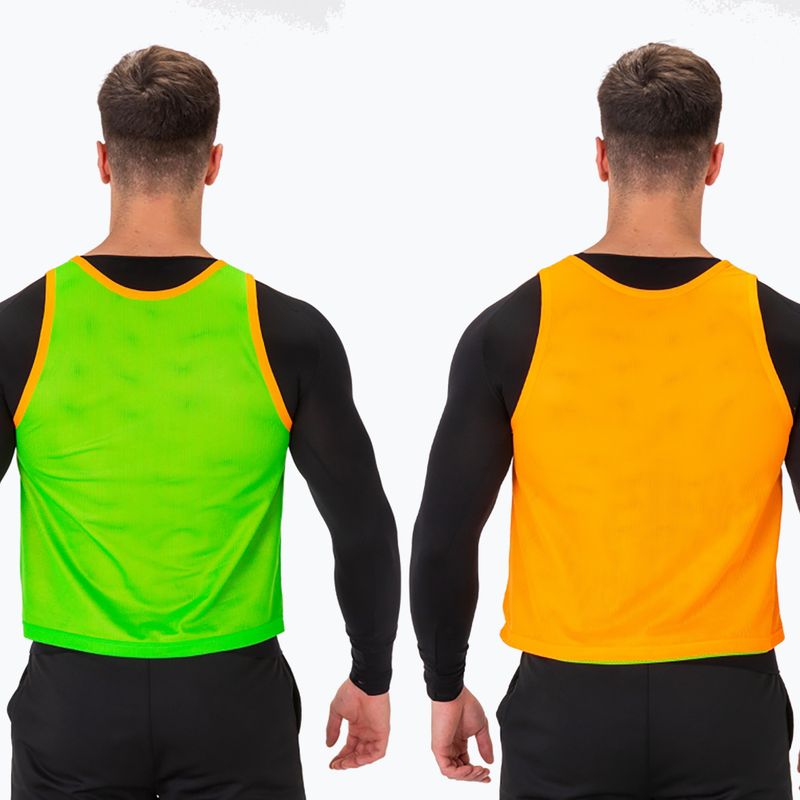 Pettorina da allenamento reversibile Joma arancione fluoro/verde fluoro marcatore di calcio 4