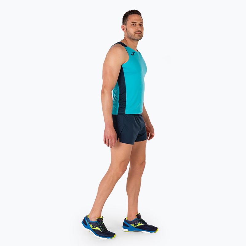 Canotta da corsa Joma Record II turchese/navy da uomo 4
