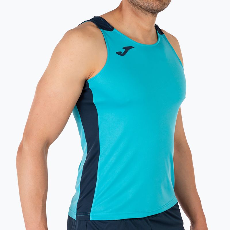 Canotta da corsa Joma Record II turchese/navy da uomo 6
