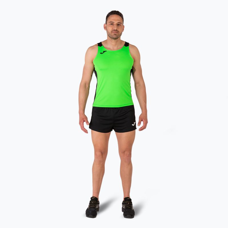 Joma Record II Tank Top fluor verde/nero da uomo per il running 2