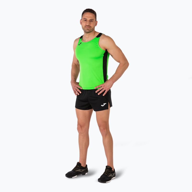 Joma Record II Tank Top fluor verde/nero da uomo per il running 6