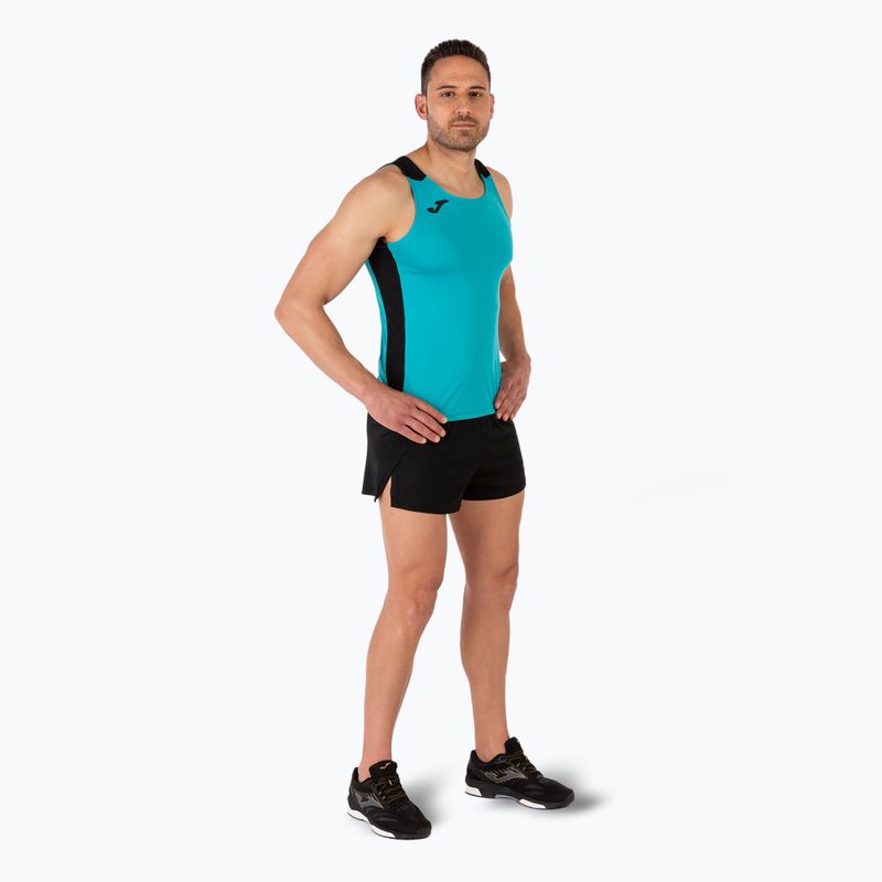 Canotta Joma Record II da uomo turchese/nero per la corsa 4