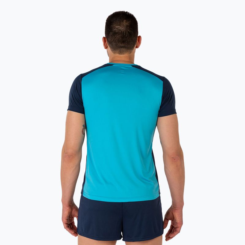 Maglia da corsa Joma Record II fluor turchese/navy da uomo 3