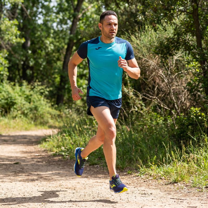 Maglia da corsa Joma Record II fluor turchese/navy da uomo 11