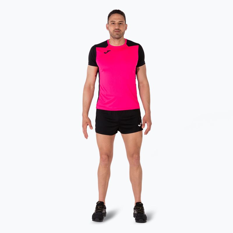 Maglia da corsa Joma Record II fluor rosa/nero da uomo 2