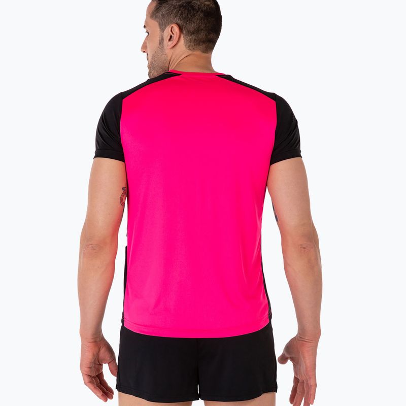 Maglia da corsa Joma Record II fluor rosa/nero da uomo 3