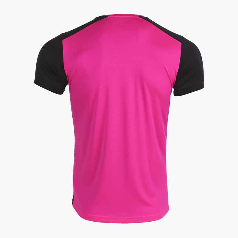 Maglia da corsa Joma Record II fluor rosa/nero da uomo 10