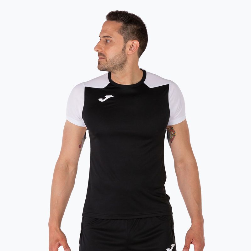 Maglia da corsa Joma Record II da uomo, nero/bianco