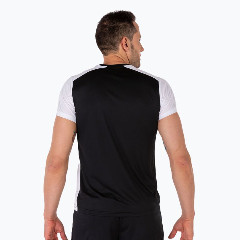 Maglia da corsa Joma Record II da uomo, nero/bianco 3