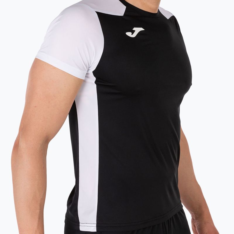 Maglia da corsa Joma Record II da uomo, nero/bianco 5