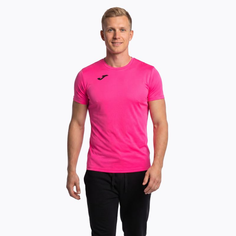 Maglietta da corsa Joma Record II fluor rosa da uomo 12
