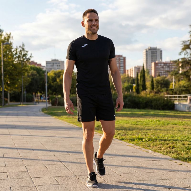 Maglia da corsa Joma Record II da uomo, nero 4