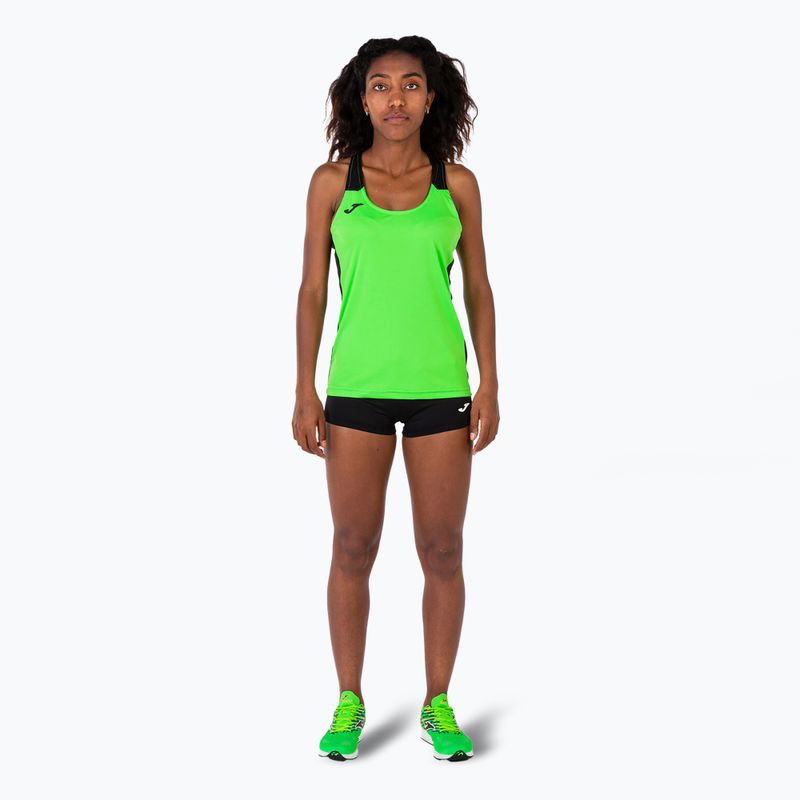 Canotta Joma Record II donna fluor verde/nero da corsa 2