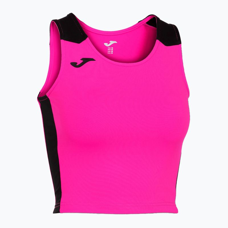Maglietta da corsa Joma Record II Top fluor rosa/nero da donna
