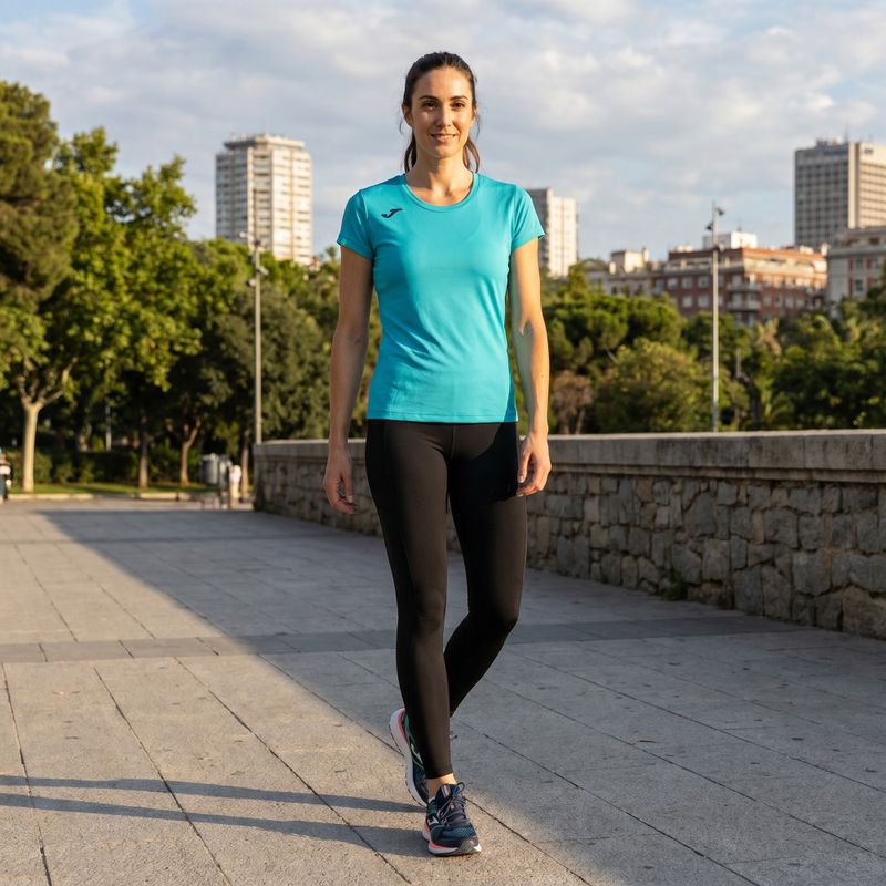 Maglia da corsa Joma Record II fluor turchese da donna 6