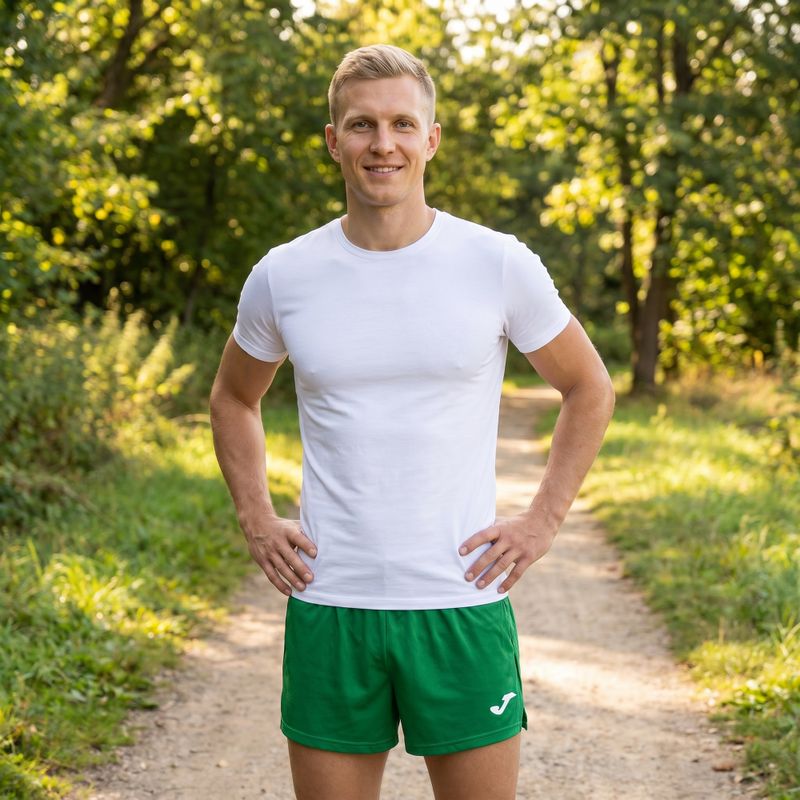 Pantaloncini da corsa Joma Record II da uomo, verde 13