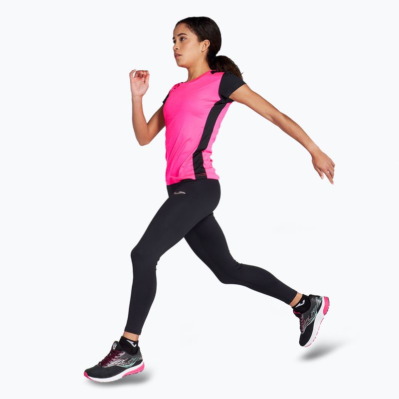 Maglia da corsa Joma Record II fluor rosa/nero da donna 2
