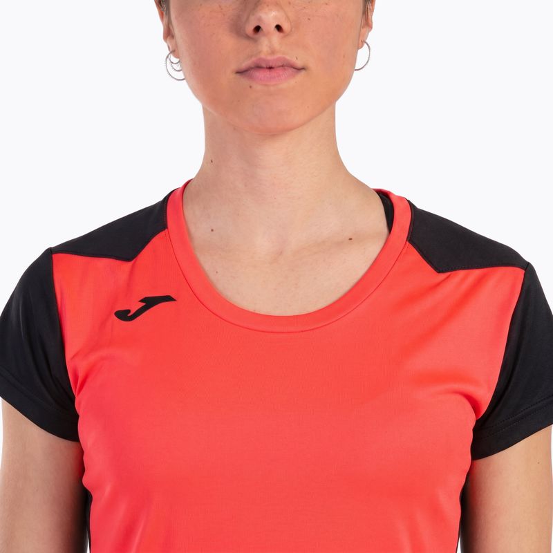 Maglia da corsa Joma Record II fluor coral/nero da donna 18